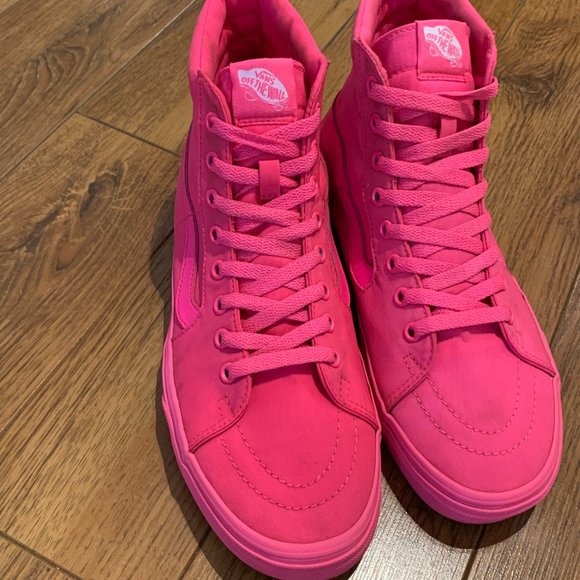 Vans Shoes Gently Preowned Unisex Hightop Hot Pink Vans Poshmark